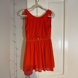 Red orange dress